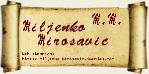 Miljenko Mirosavić vizit kartica